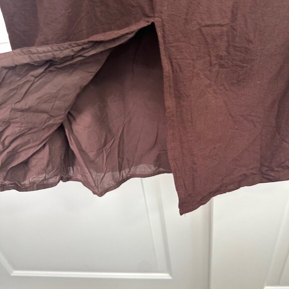 Chocolate Brown Chain Detail Halter Midi Eloquii Dress 16 - Picture 10 of 14